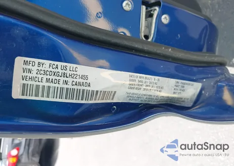 2020 Dodge Charger Scat Pack Widebody Rwd from USA, damaged, VIN 2C3CDXGJ8LH221455